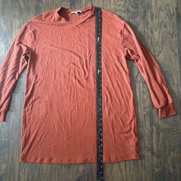 Reformation Long Sleeve Mini Dress Burnt Orange Women’s Large Fall - Picture 2 of 8